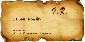 Illés Román névjegykártya
